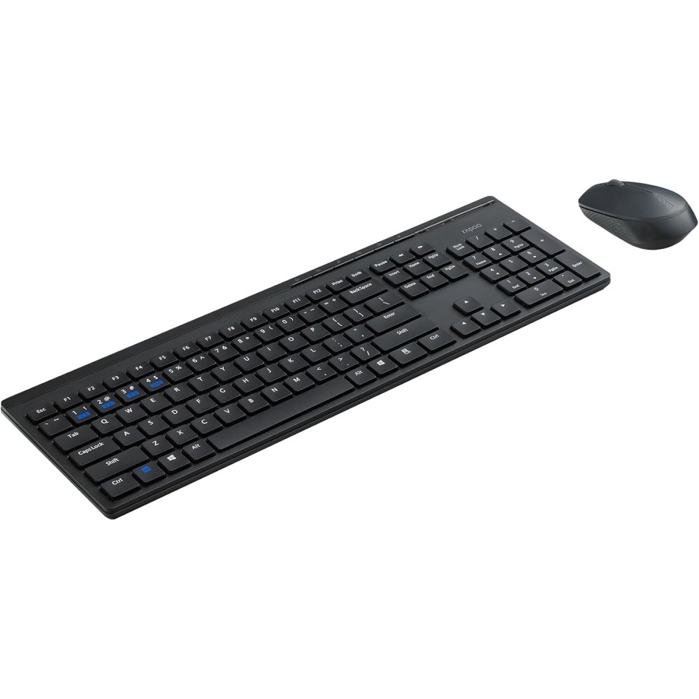 Rapoo 8110M Kablosuz Si̇yah Q Klavye+Mouse