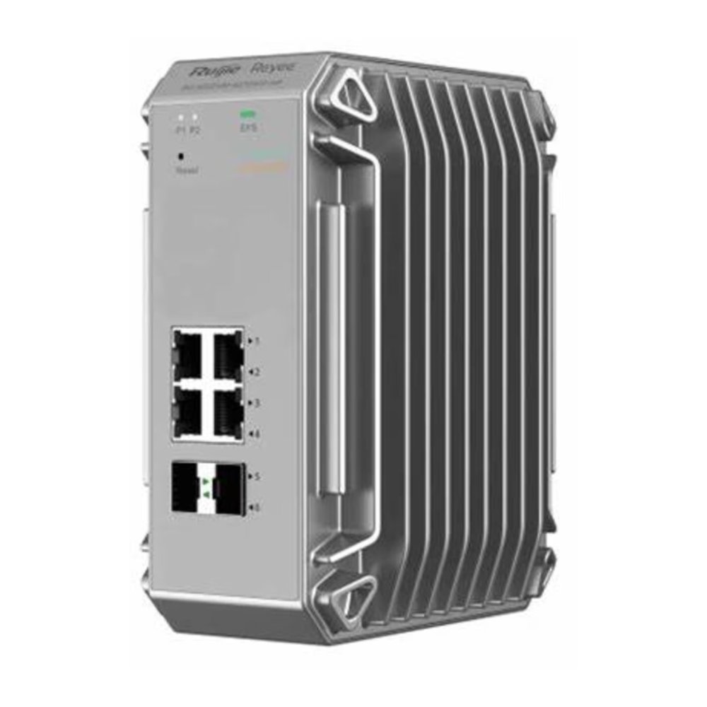 Ruijie Reyee Rg-Nis3100-4Gt2Sfp-Hp 4 Port 10/100/1000 4 Port Poe 2 X Sfp Rujie Cloud Yonetilebilir Endüstri̇yel Switch