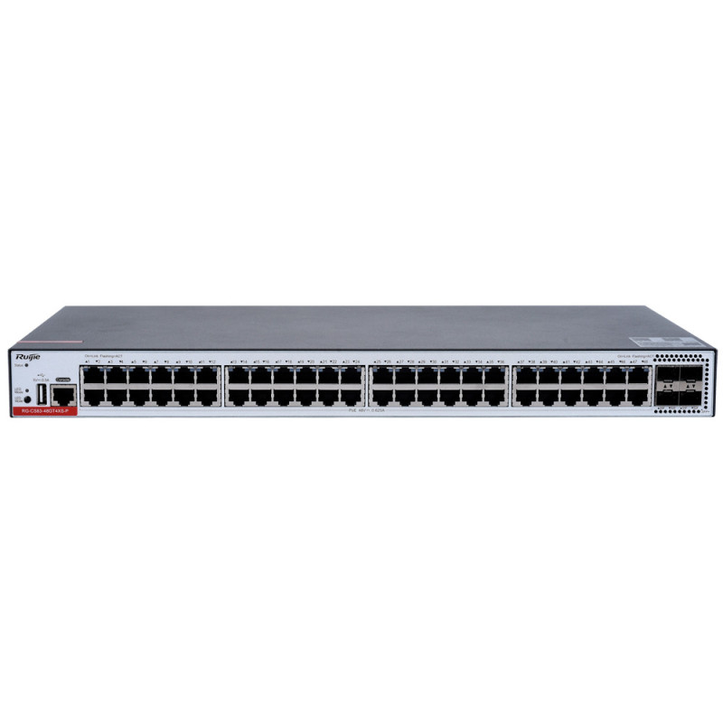 Ruijie Rg-Cs83-48Gt4Xs-P 48 Port 10/100/1000 48 Port Poe 4-Port 1G/10G Sfp+ 405W Layer 3 Yöneti̇lebi̇li̇r Rack Mount Switch
