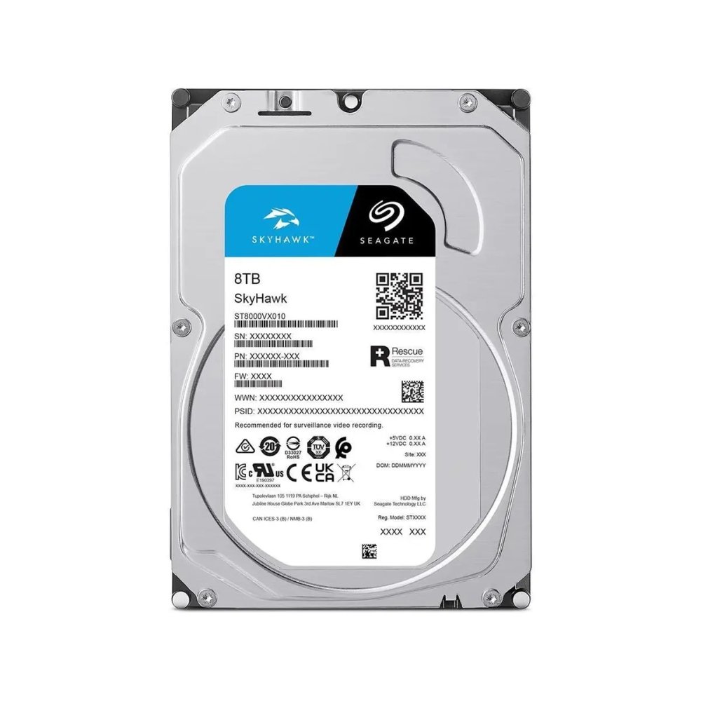 Seagate Skyhawk 8Tb 5400Rpm 256Mb Sata3 St8000Vx010 7/24 HDD