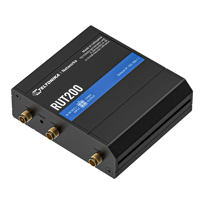 Teltoni̇ka Rut200 150Mbps 2Port 1X Lan 1X Wan 1 Anten 802.11B/G/N (Wi-Fi 4) 4G Lte Indoor Sim Kart Gi̇ri̇şli̇ Endüstri̇yel Ro