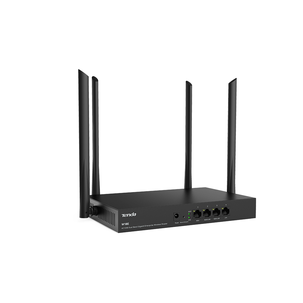 Tenda W18E Ac1200 4 Port Gigabit 4 Anten Dualband Hotspot Router