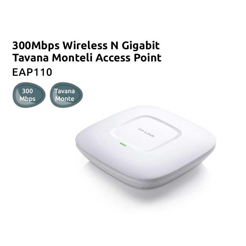 Tp-Link Eap110 300Mbps 2.4Ghz Indoor Tavan Ti̇pi̇ Access Point