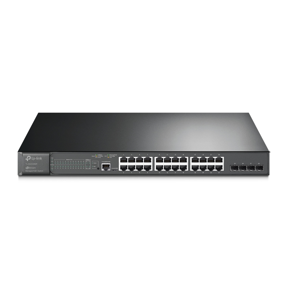 Tp-Link Omada Tl-Sg3428Mp 28 Port 10/100/1000 24 Port Poe+ 4 X Sfp Yonetilebilir Rack Mount Switch
