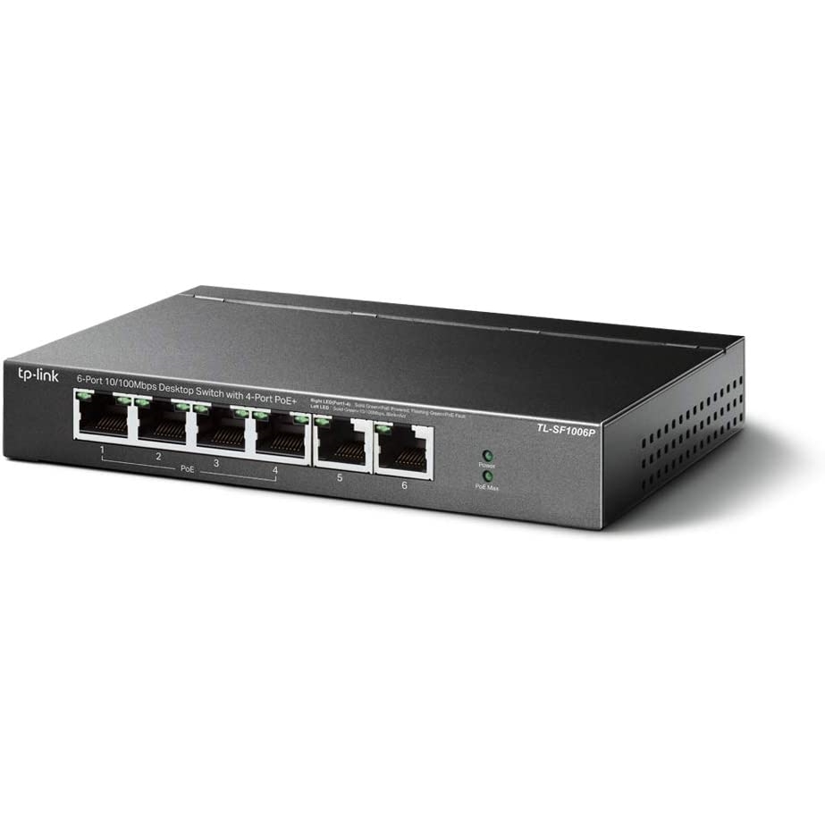 Tp-Link Tl-Sf1006P 6 Port 10/100 4 Port Poe 2 X Uplink Yonetilemez Desktop Switch