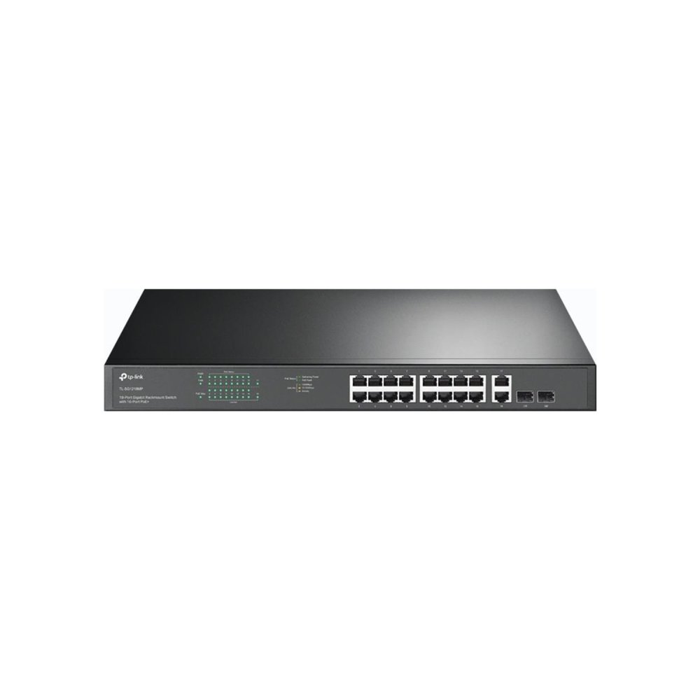 Tp-Link Tl-Sg1218Mp 18 Port 10/100/1000 16 Port Poe+ 2 X Sfp 192 Watt Yonetilemez Rack Mount Switch