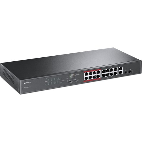 Tp-Link Tl-Sl1218Mp 16 Port 10/100 16 Port Poe+ 2 Port Uplink +2 Sfp 192 Watt Yonetilemez Rack Mount Switch