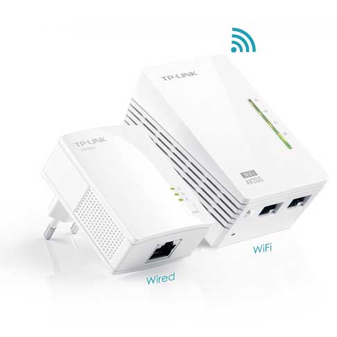 Tp-Link Tl-Wpa4220Kit 300Mbps 2Port 2.4Ghz Indoor Powerline Adaptor