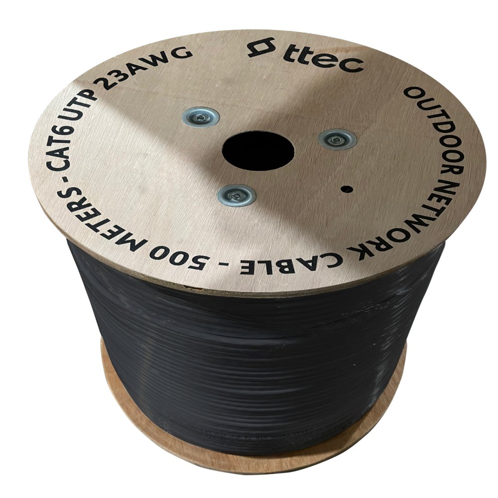 Ttec Kbl-Cat623Cca/Out500S 500Mt U/Utp Cat6 Outdoor Network Kablo Siyah Cca 0.50Mm