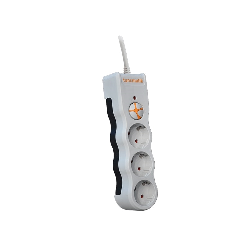 Tunçmati̇k Powersurge Tsk19009 1050 Joules 3'Lü Beyaz /1.5M Akim Korumali Pri̇z