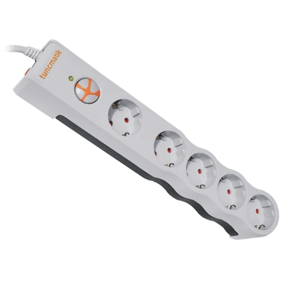 Tunçmati̇k Powersurge Tsk6134 1050 Joules 5'Li̇ Beyaz /1.5M Akim Korumali Pri̇z