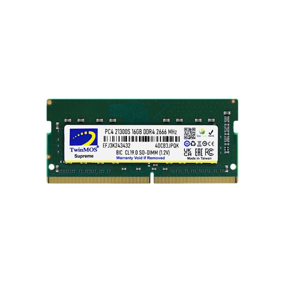 Twinmos 16Gb 2666Mhz Ddr4 Mdd416Gb2666N Notebook RAM