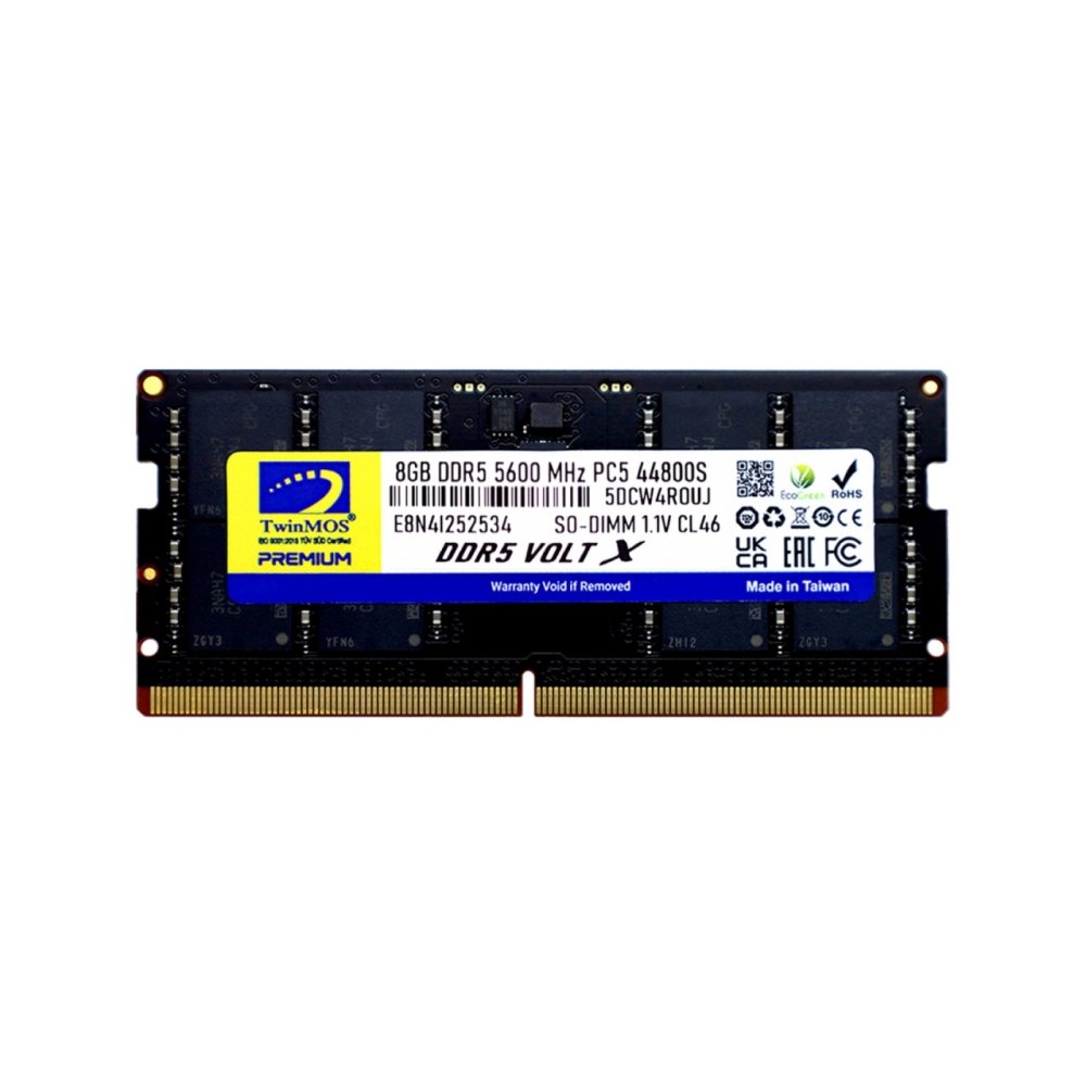 Twinmos 8Gb 5600Mhz Ddr5 Notebook RAM Tmd58Gb5600S46