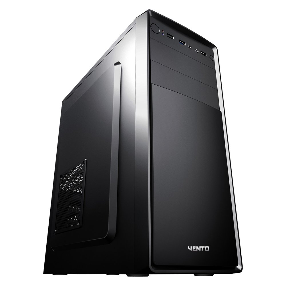 Vento Vs121S 300W 1X9Cm Arka + 1X12Cm Ön Atx 2Xusb2.0/1Xusb3.0 Si̇yah Kasa