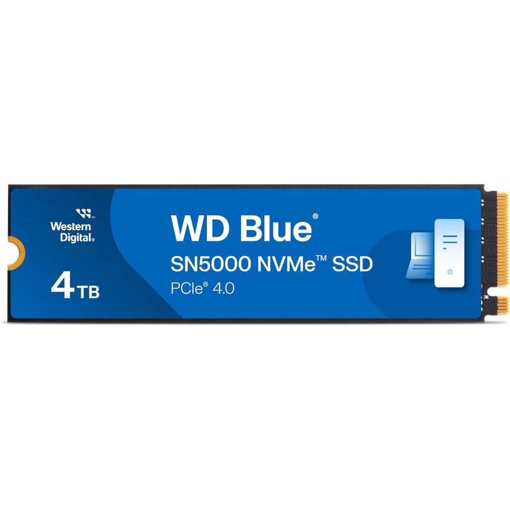 Wd Blue Sn5000 4Tb 5500/5000Mb/S PCie 4.0 Nvme SSD Wds400T4B0E