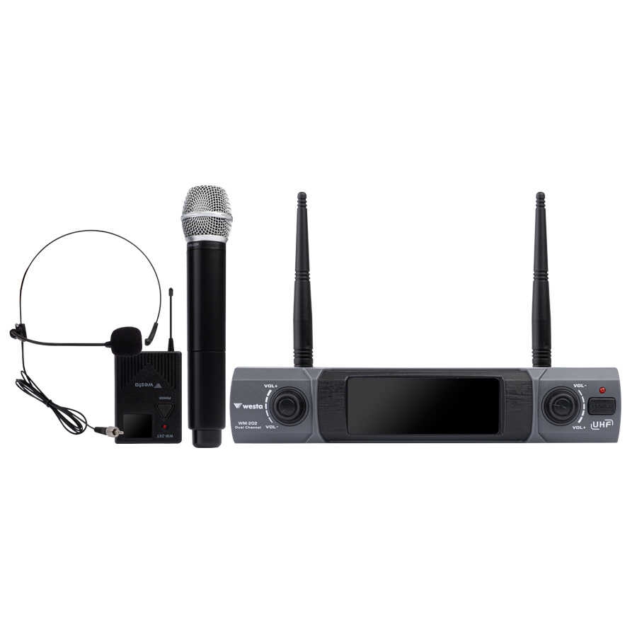 Westa Wm-202Ht 1 Receiver 1 Handheld 1 Yaka Mi̇krofon Seti̇