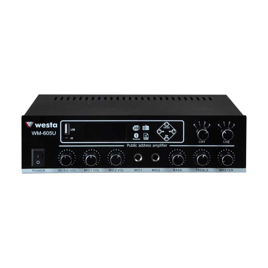 Westa Wm-605U 100W 2 Kanalli Mi̇xer Amfi̇